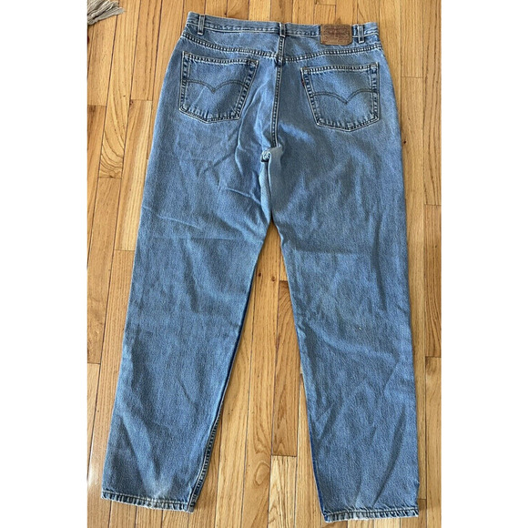 Vintage Levis 550 Relaxed Fit Blue USA Made Jeans 38X34 Red Tab Boyfriend/Mom - Picture 12 of 12